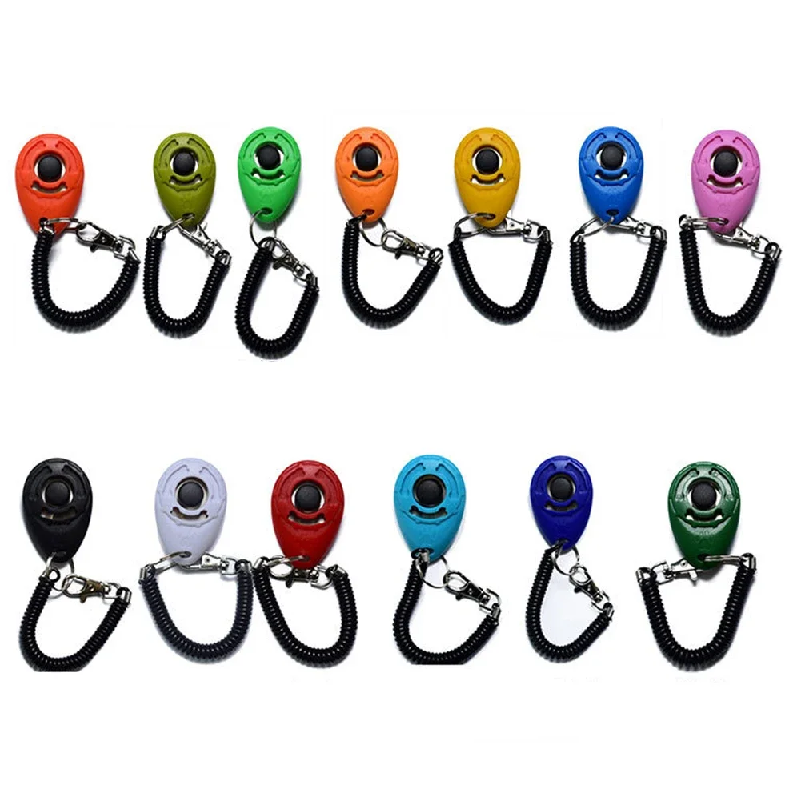 2 in 1犬用トレーニングクリッカー、ペット猫用プラスチッ - Dog Clicker Training With Wrist Strap のレビューと価格