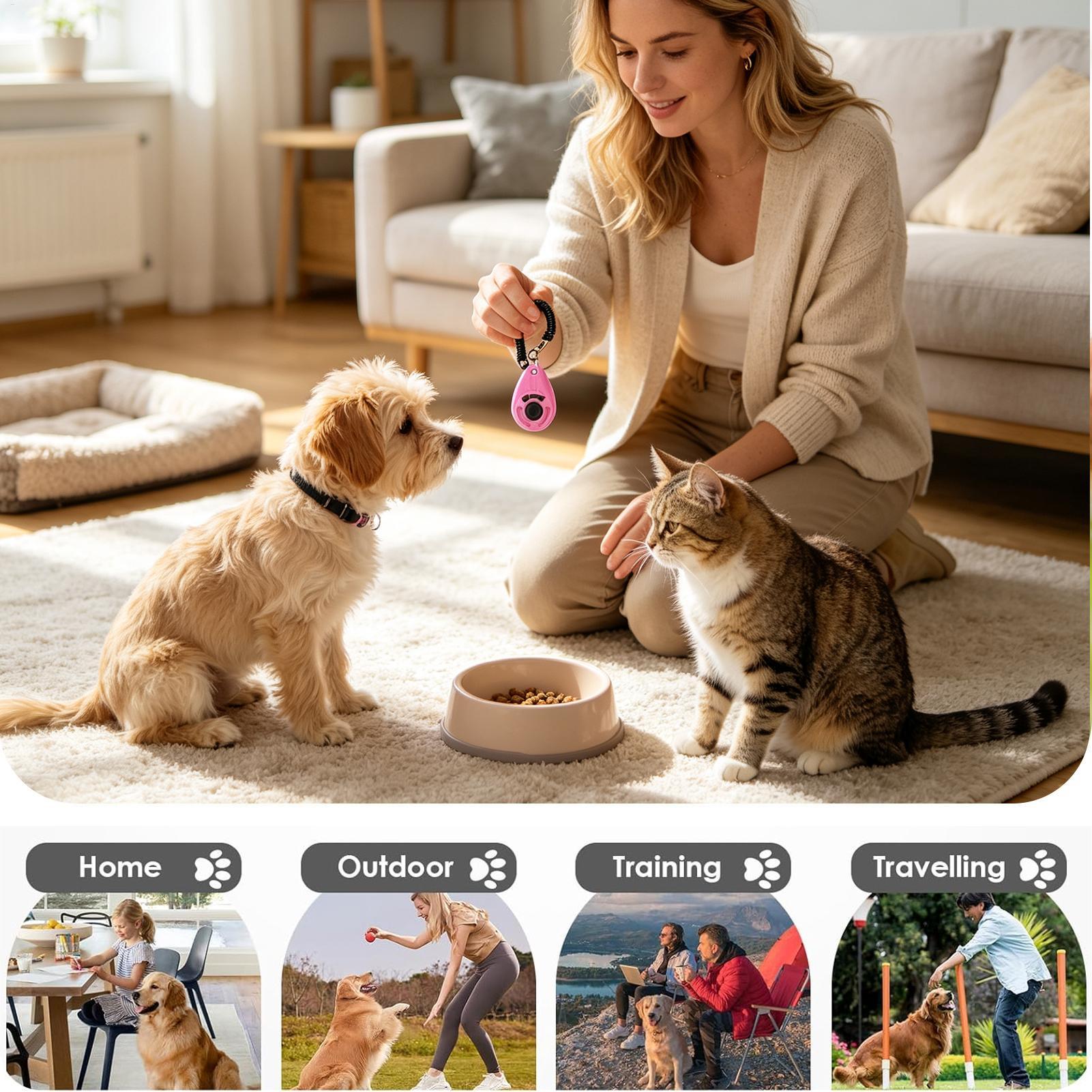 ペットトレーニングクリッカー ペット行動指導装置 リストスト - Dog Clicker Training With Wrist Strap のレビューと価格