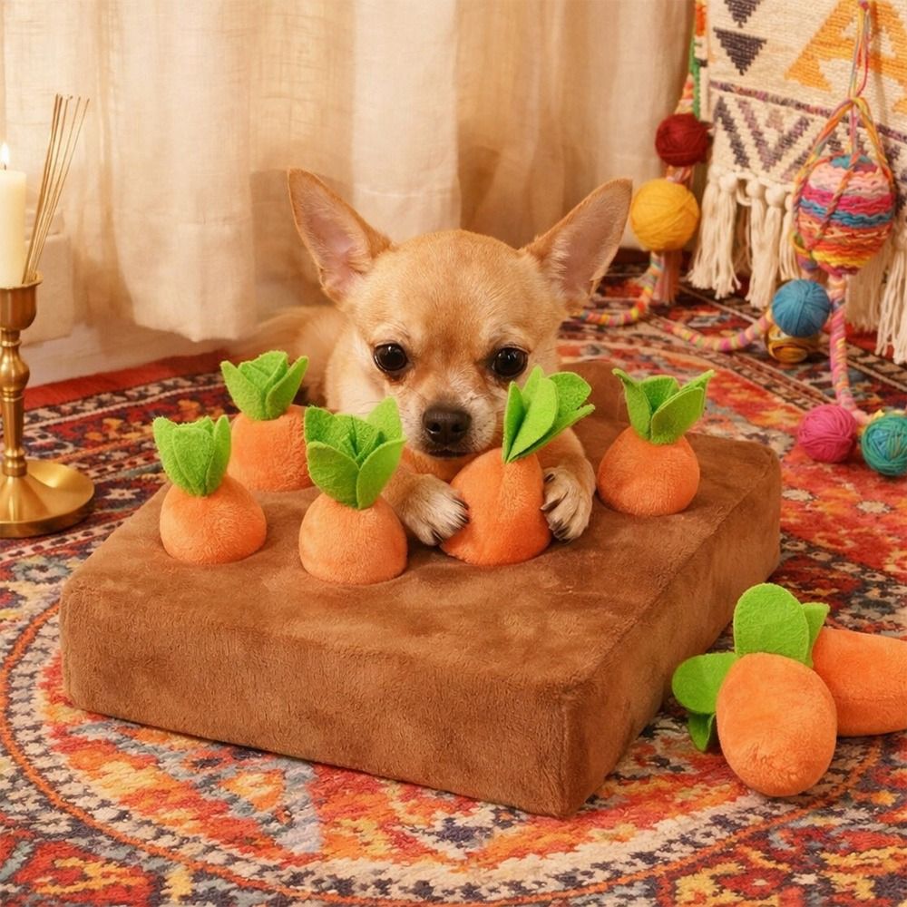 ストレス解消用キャロットスナッフルマット、精神的刺激、インタ - Snuffle Mat For Dogs Foraging Mental のレビューと価格
