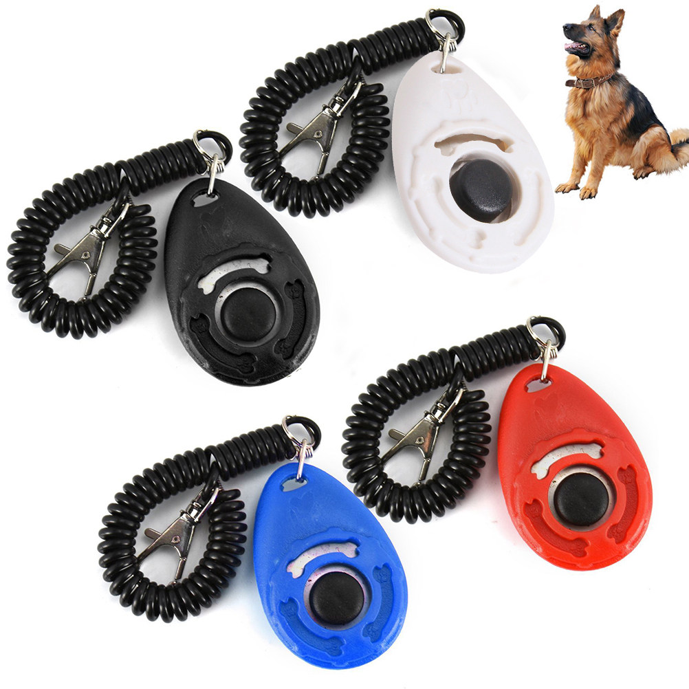 ペット用トレーニングクリック器4個入り。大きなボタンで操作し - Dog Clicker Training With Wrist Strap のレビューと価格