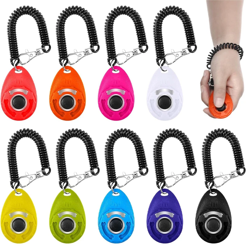 犬の訓練用クリッカー ペット用 猫 犬 クリックトレーナー  - Dog Clicker Training With Wrist Strap のレビューと価格