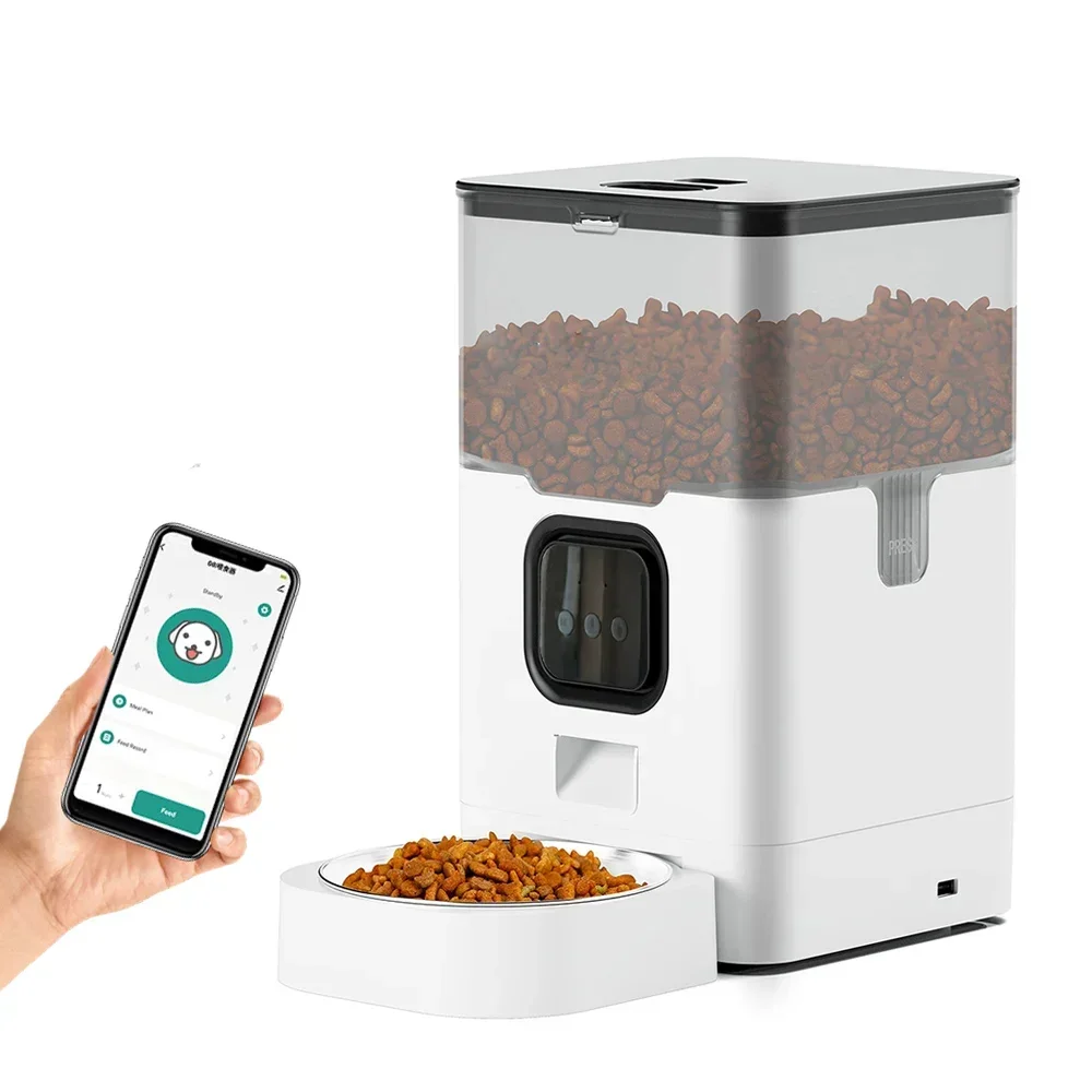 Tuyaアプリ対応の4L自動給餌器。ペット用の自動給餌器で、 - Timed Cat Dog Food Dispenser 4L のレビューと価格