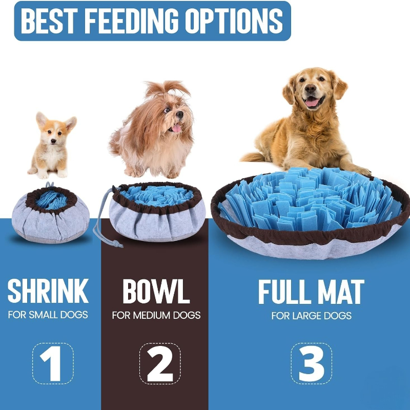 犬用スナッフルマット 調節可能なインタラクティブパズルおもち - Snuffle Mat For Dogs Foraging Mental のレビューと価格