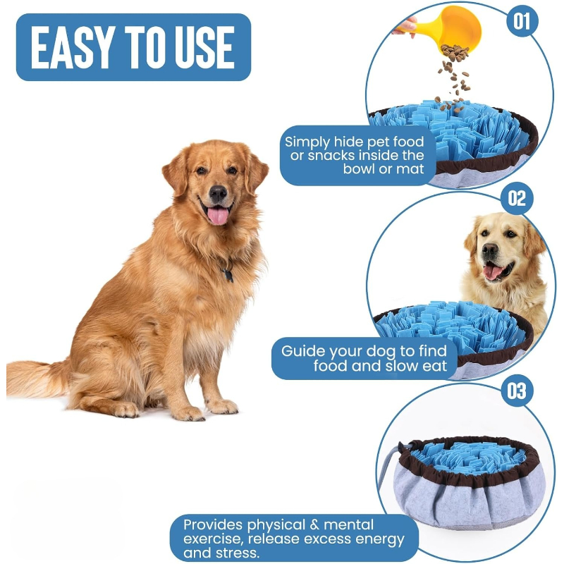 犬用スナッフルマット 調節可能なインタラクティブパズルおもち - Snuffle Mat For Dogs Foraging Mental のレビューと価格